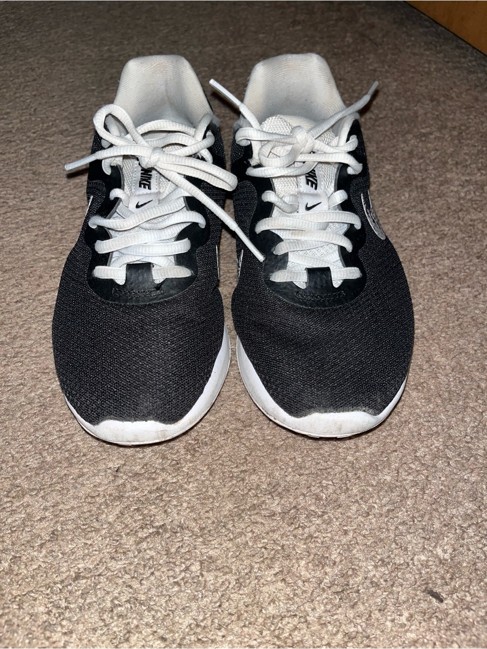 Nike Kids Black and White Low-Top Sneakers